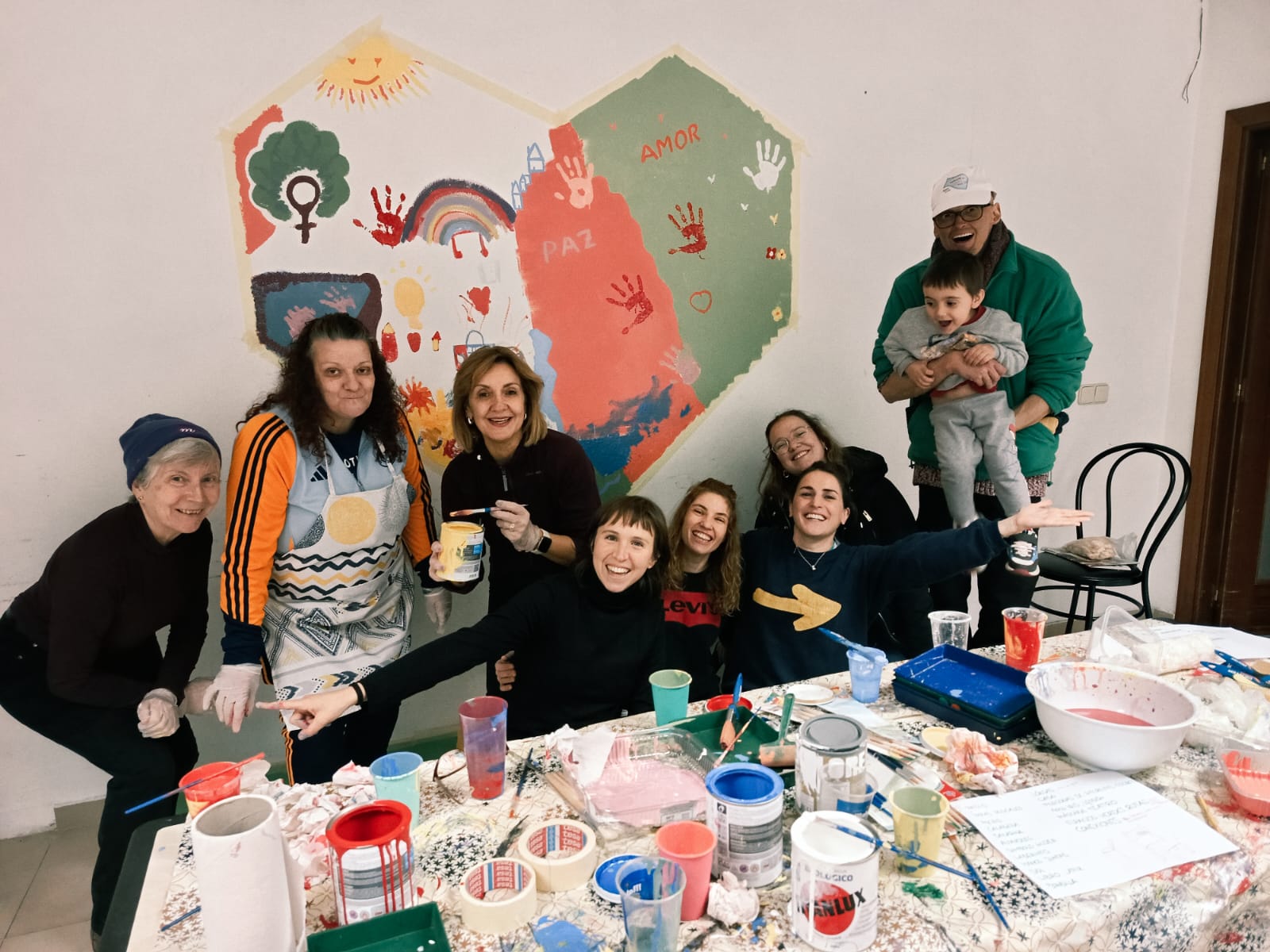 Mural colaborativo. Arteterapia